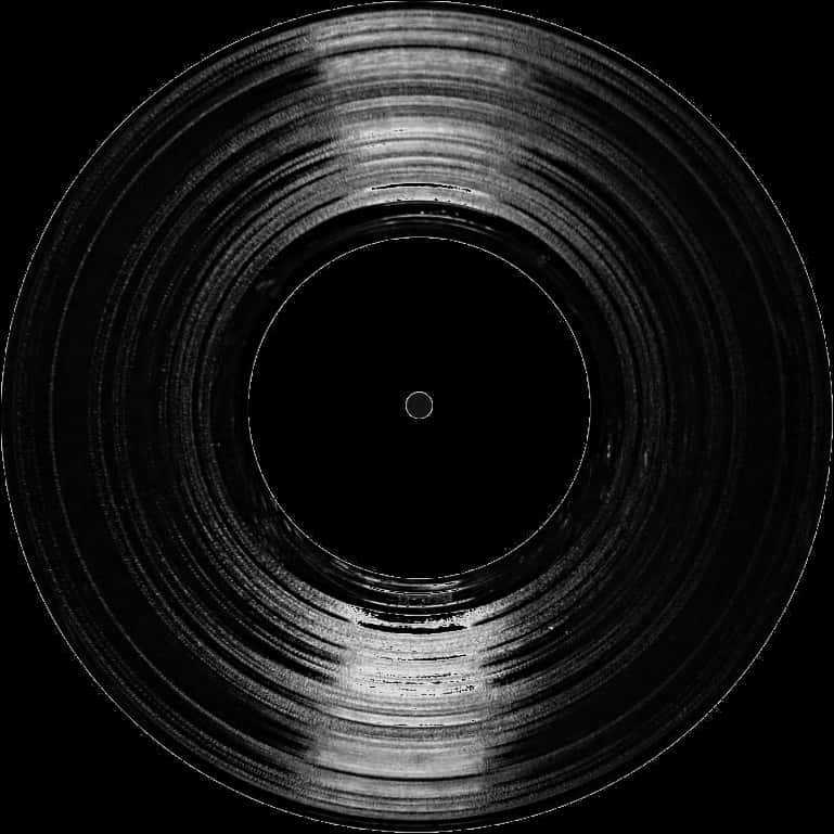A Black And White Photo Of A Vinyl Record