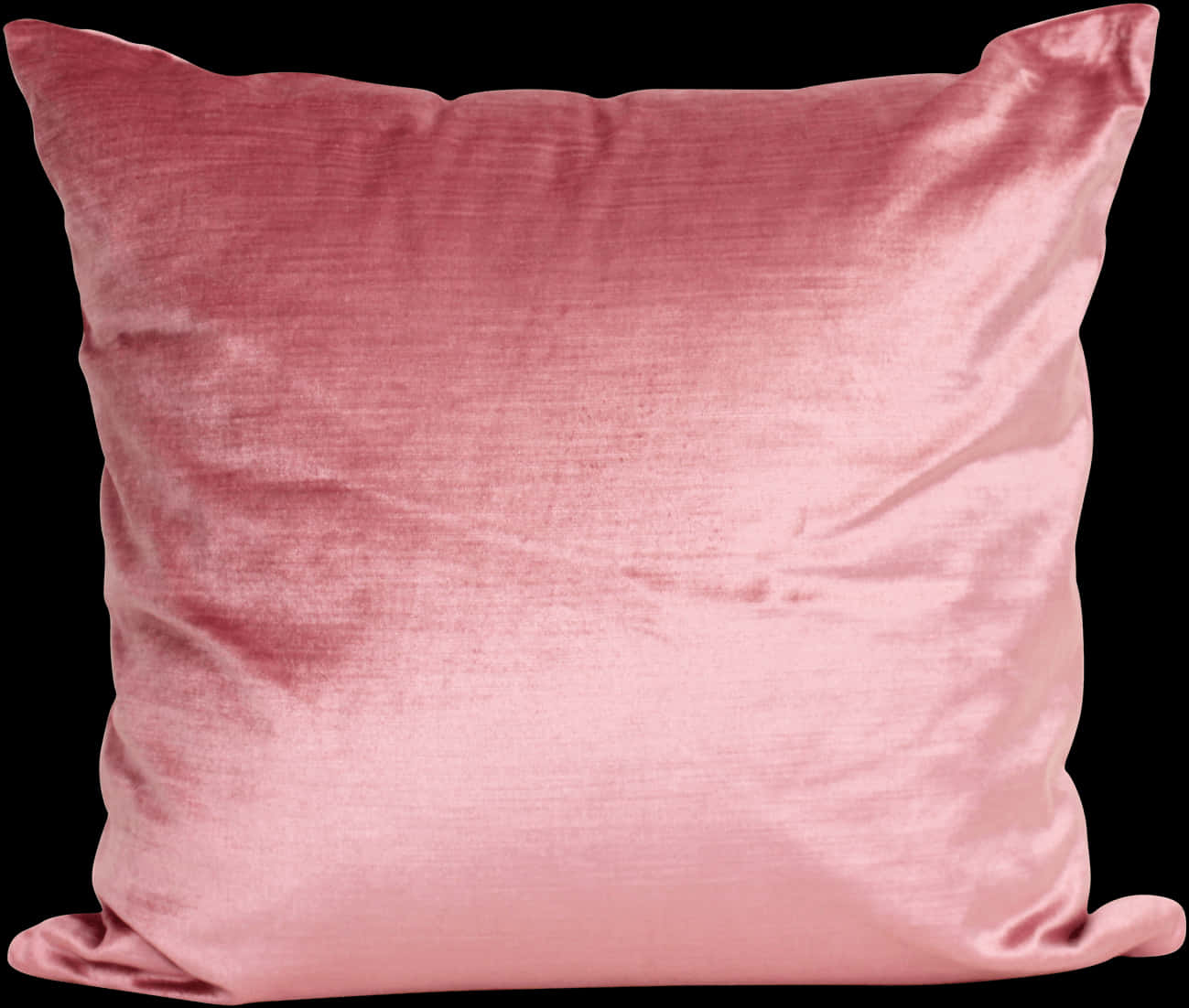 A Pink Pillow On A Black Background