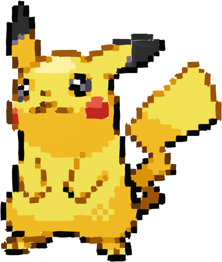 Cute Pixel Pikachu