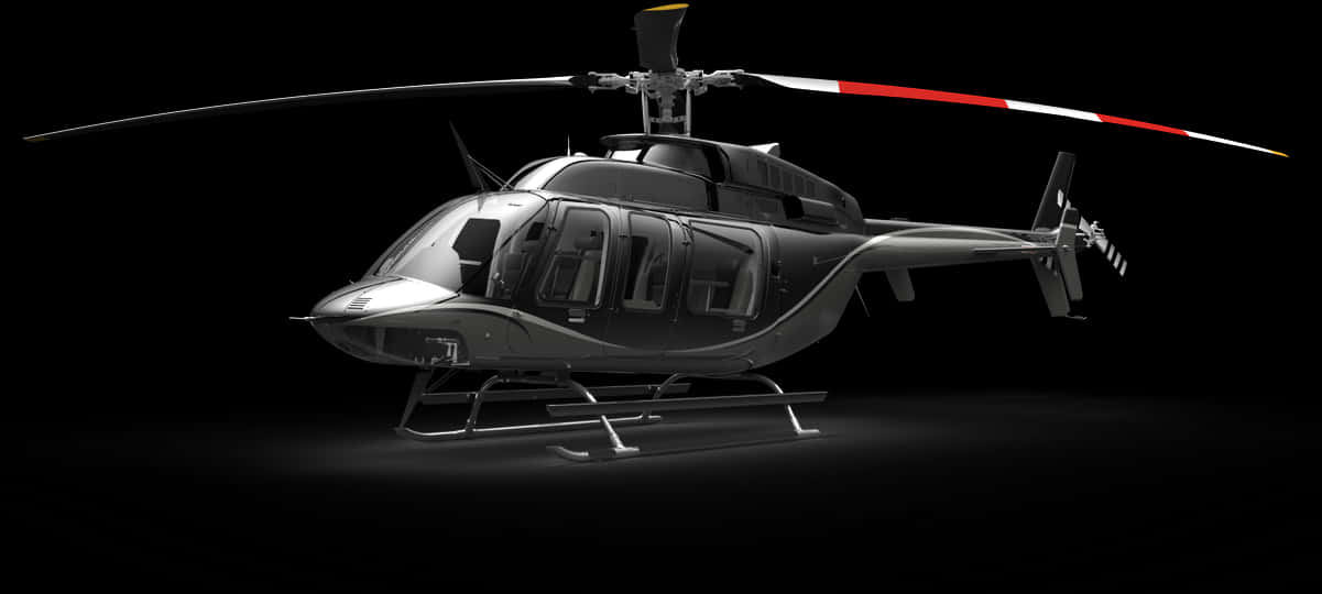 A Helicopter On A Black Background