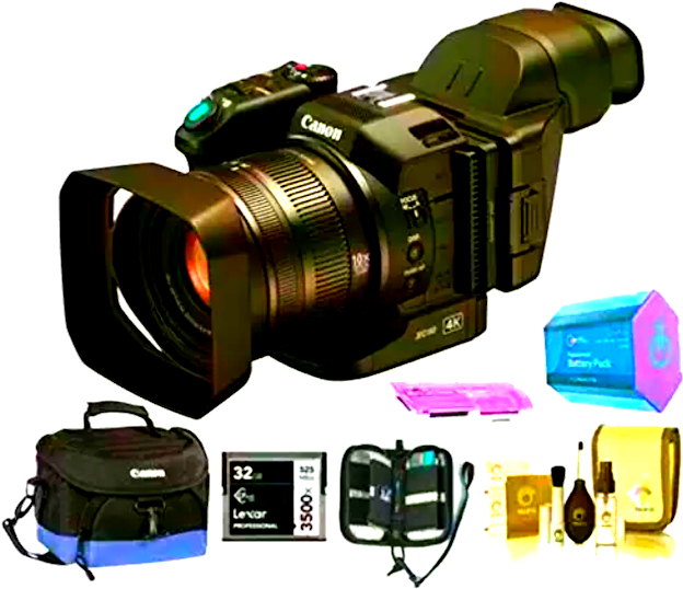 A Black Camera With A Black Background