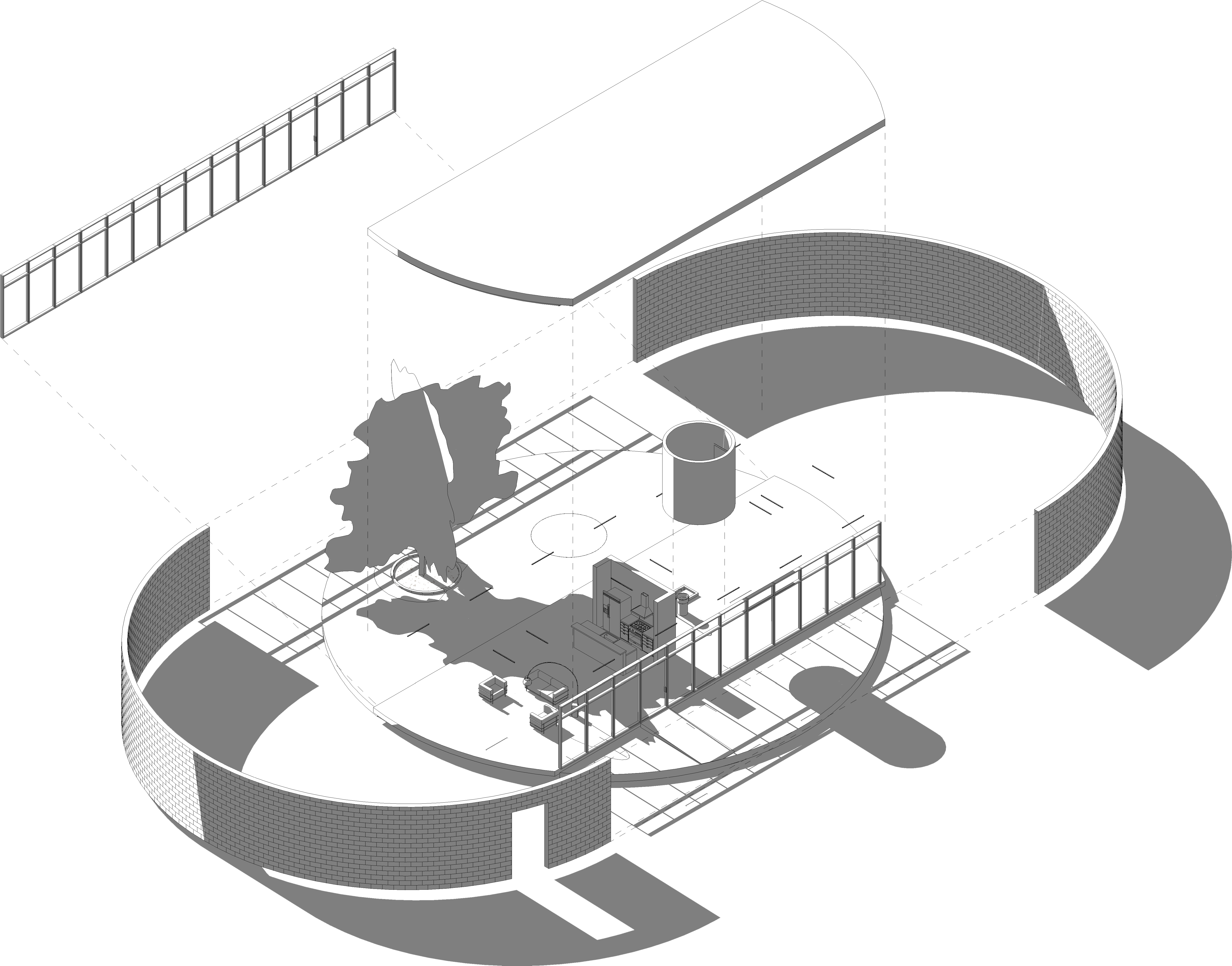 A White Diagram Of A Building
