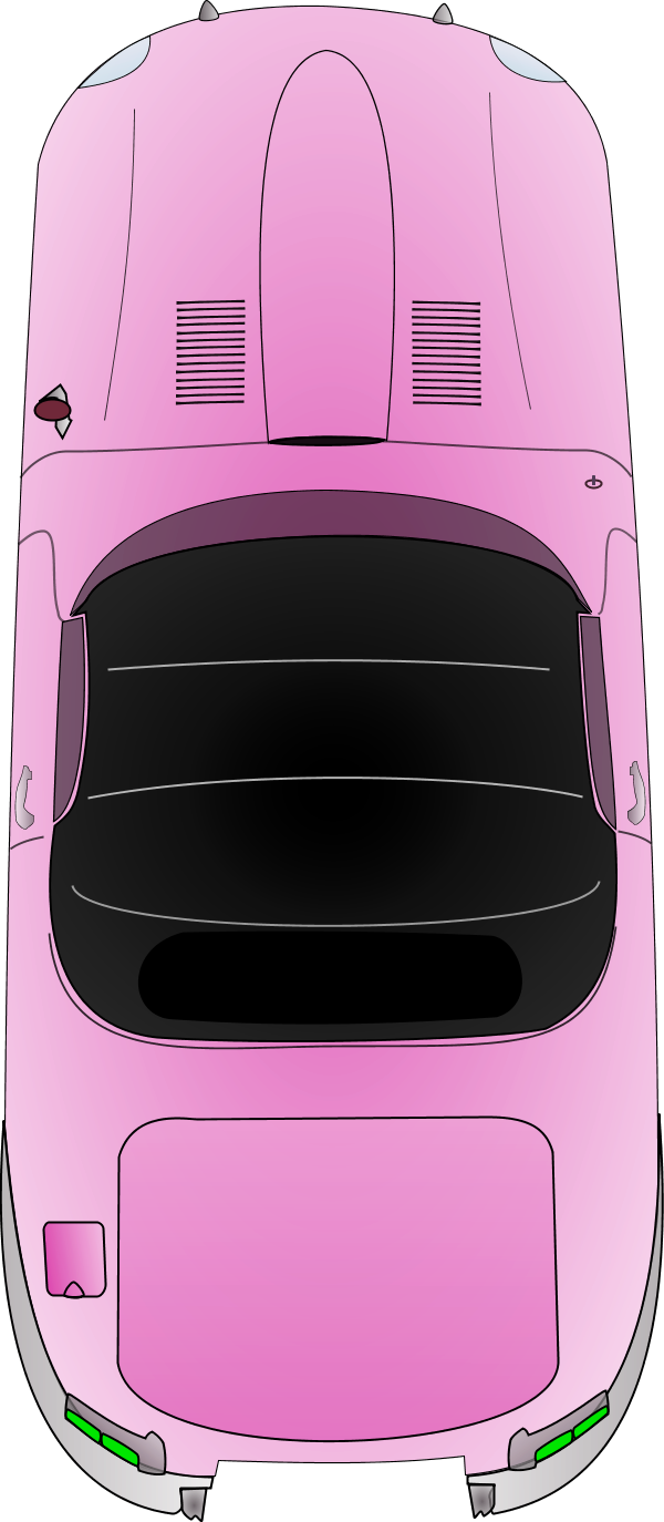 A Top View Of A Pink Car