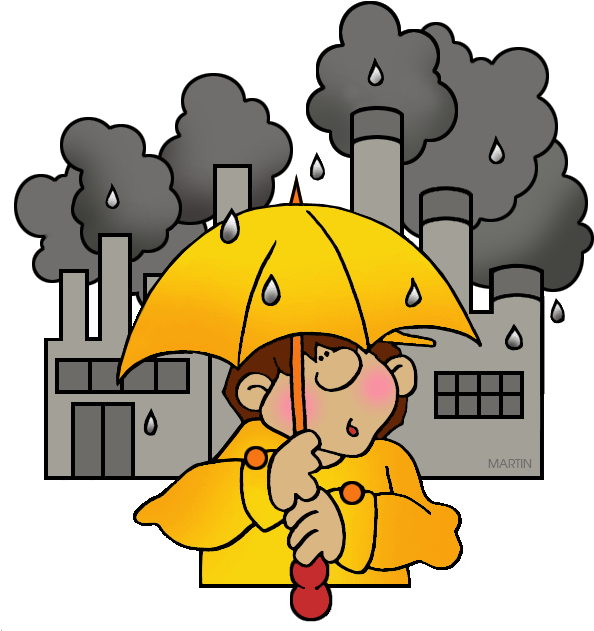 A Cartoon Of A Boy Holding An Umbrella