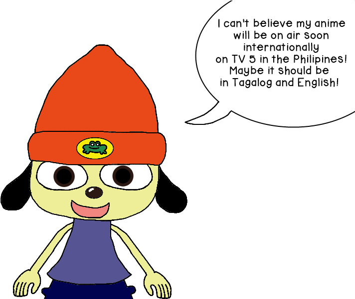 Cartoon Character With Orange Hat And Purple Shirt