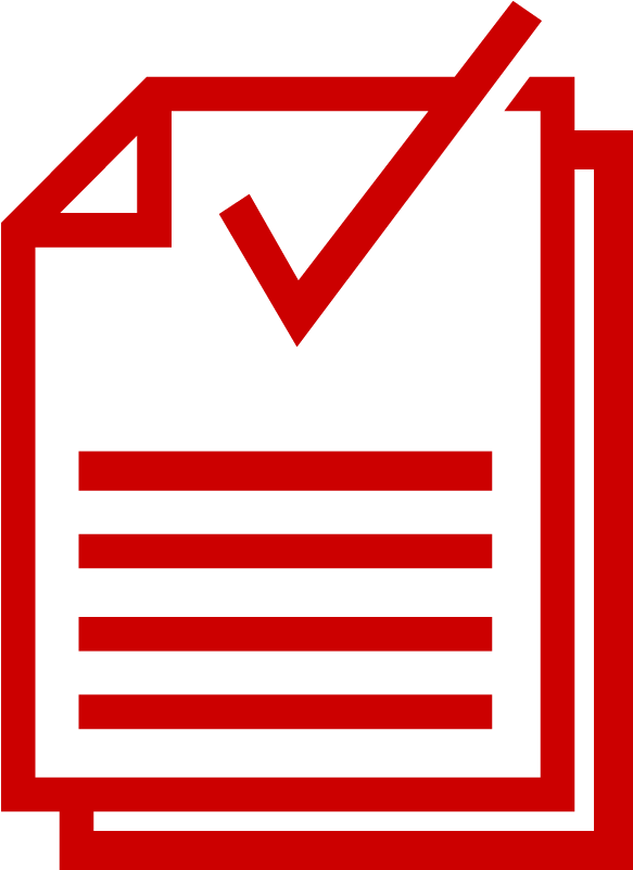 A Black And Red Check Mark On A Black Background