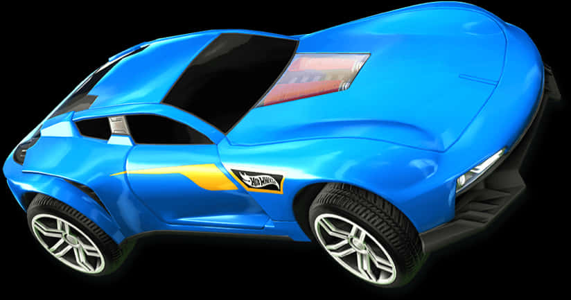 A Blue Toy Car With Black Background