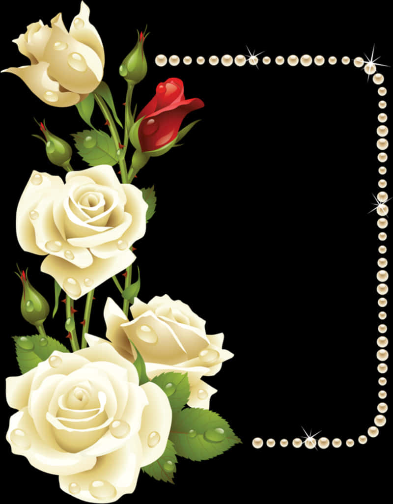 Transparent Rosenranke Clipart - White Roses Corner Border, Hd Png Download