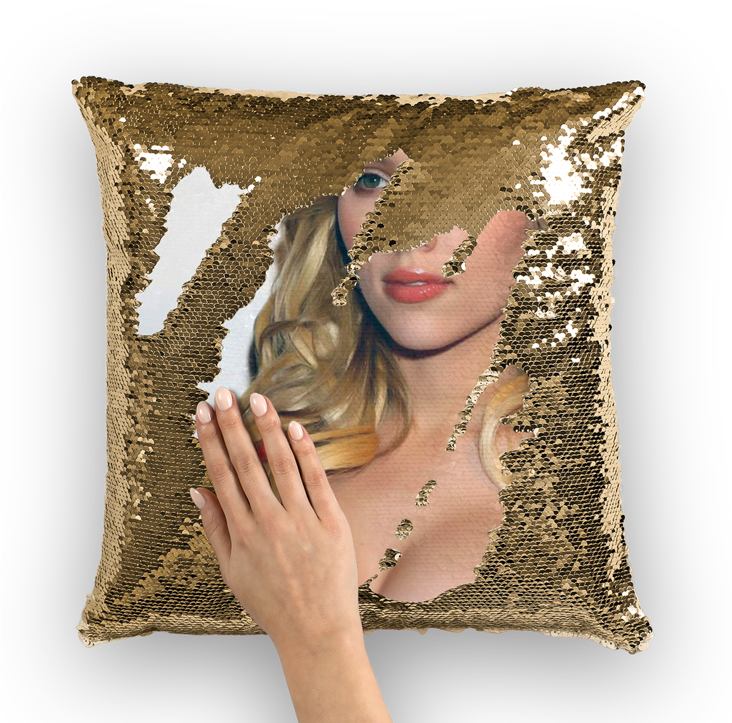 A Pillow With A Woman's Face On It