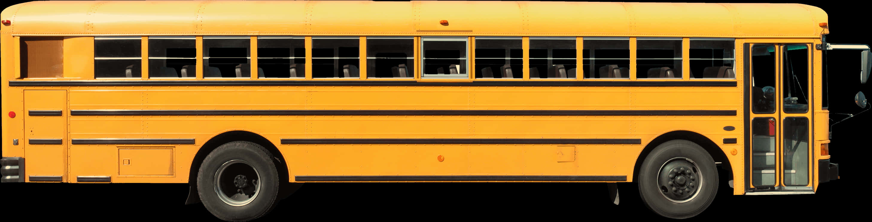 A Close-up Of A Yellow School Bus