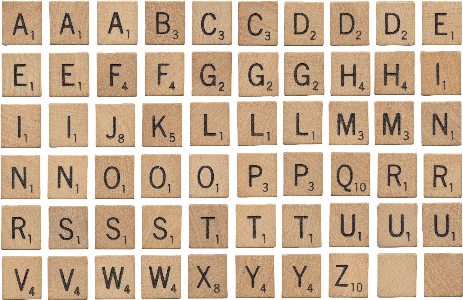 A Group Of Wooden Letters