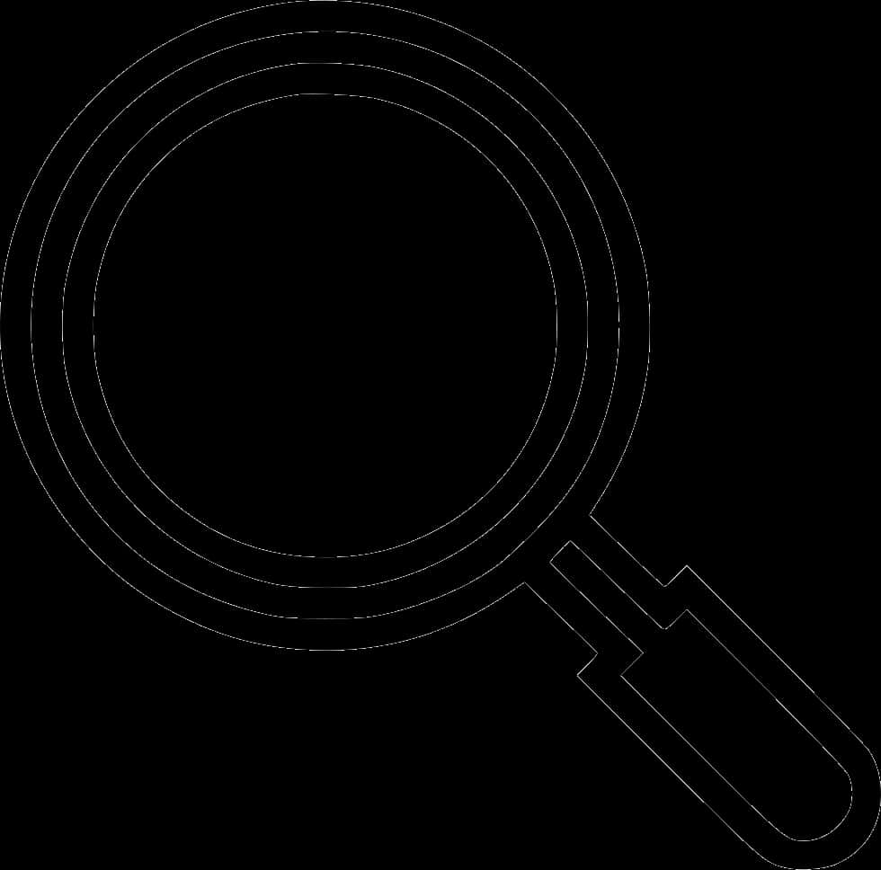 A Black Outline Of A Magnifying Glass