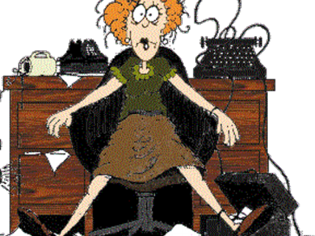 A Cartoon Of A Woman Sitting In A Chair