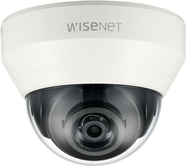 A White Dome Camera With A Black Background