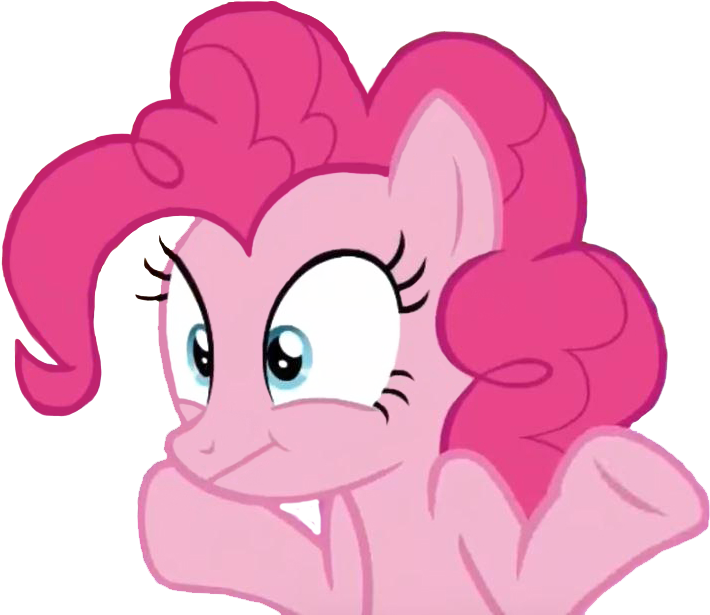 Cartoon Pink Pony With Long Curly Hair