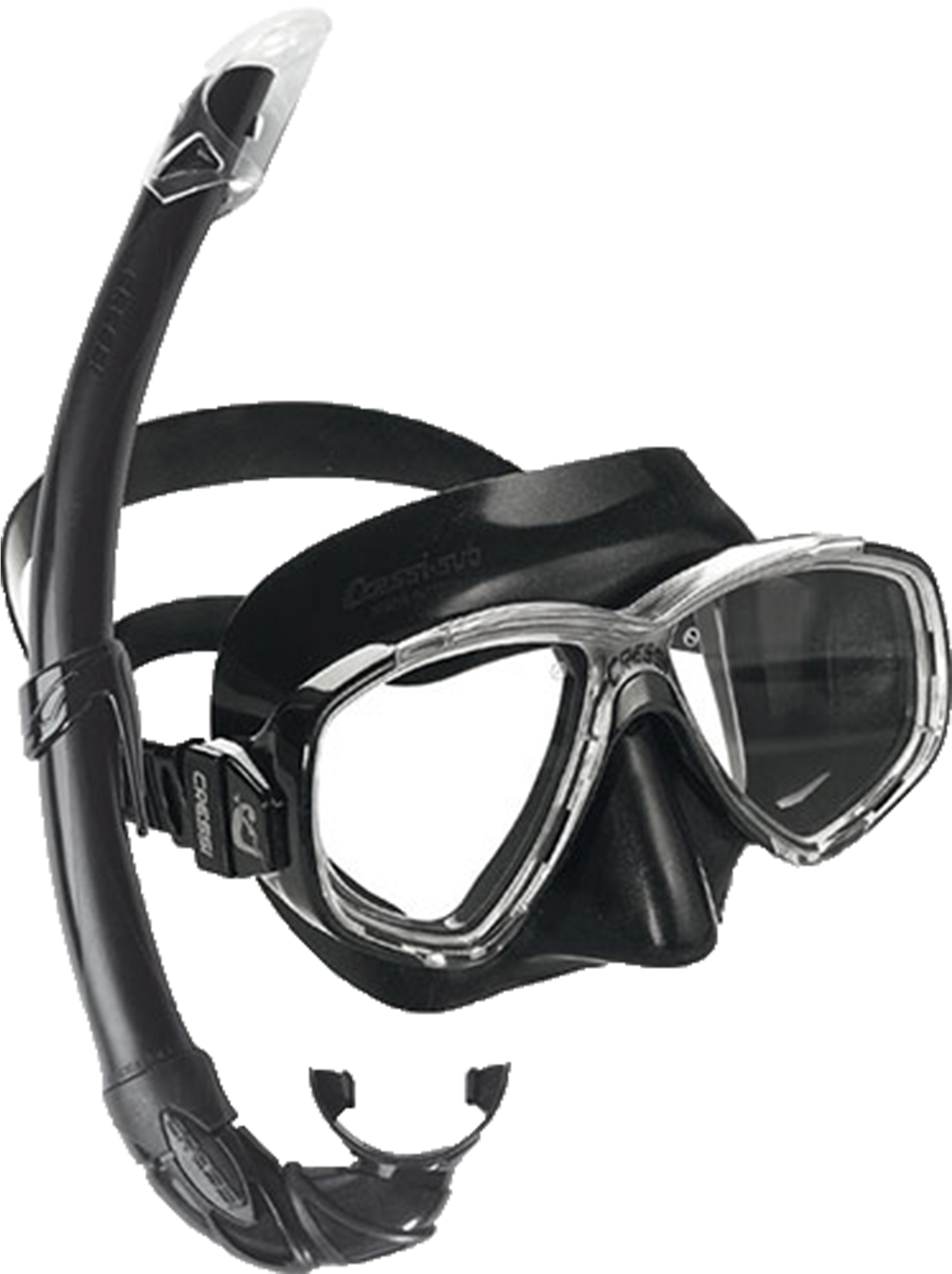 A Black Scuba Mask And Snorkel