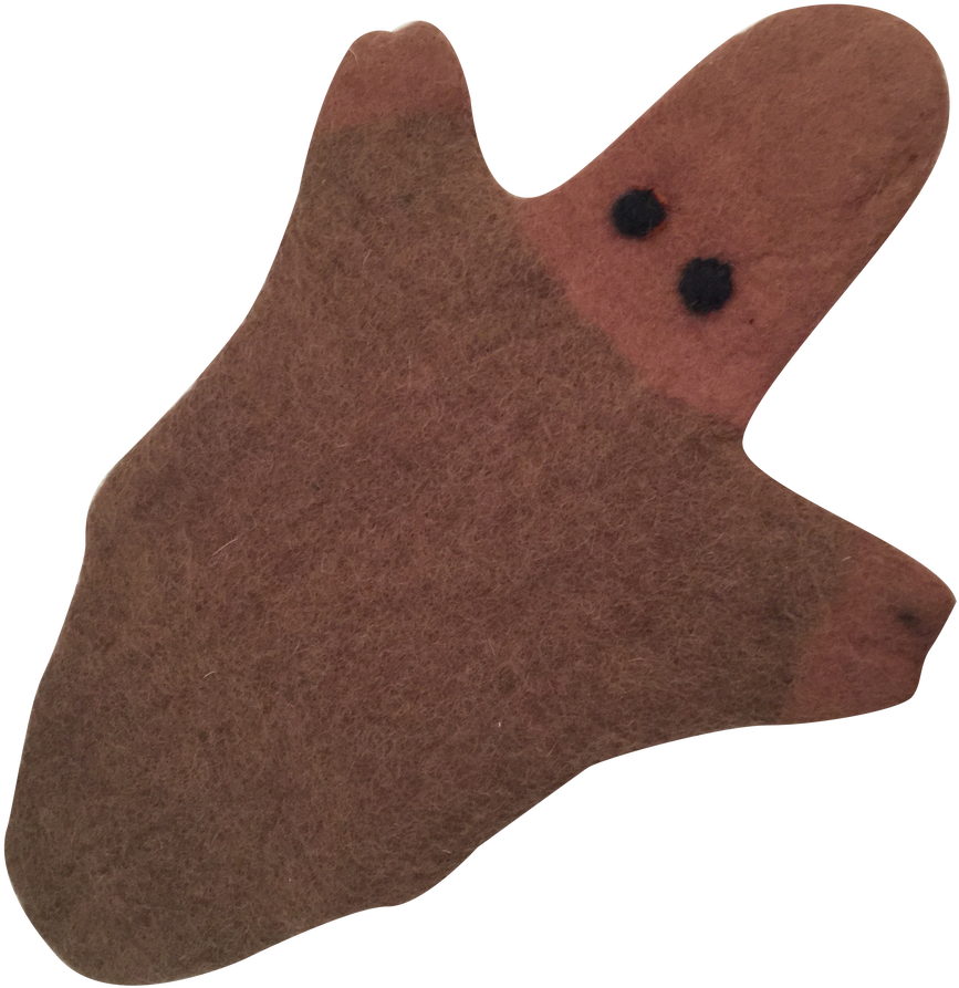 A Brown Stuffed Animal With Black Dots