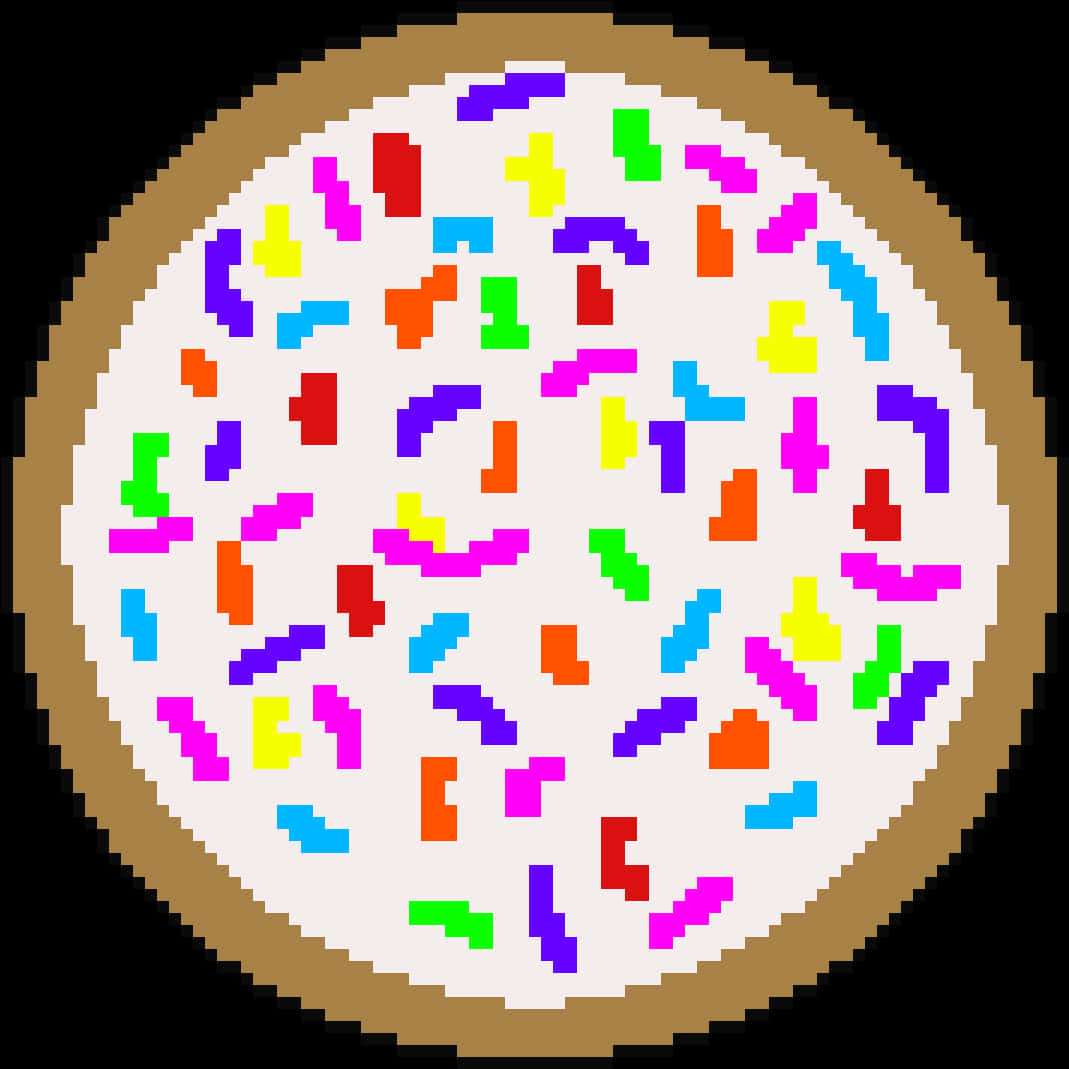 A Pizza With Colorful Sprinkles