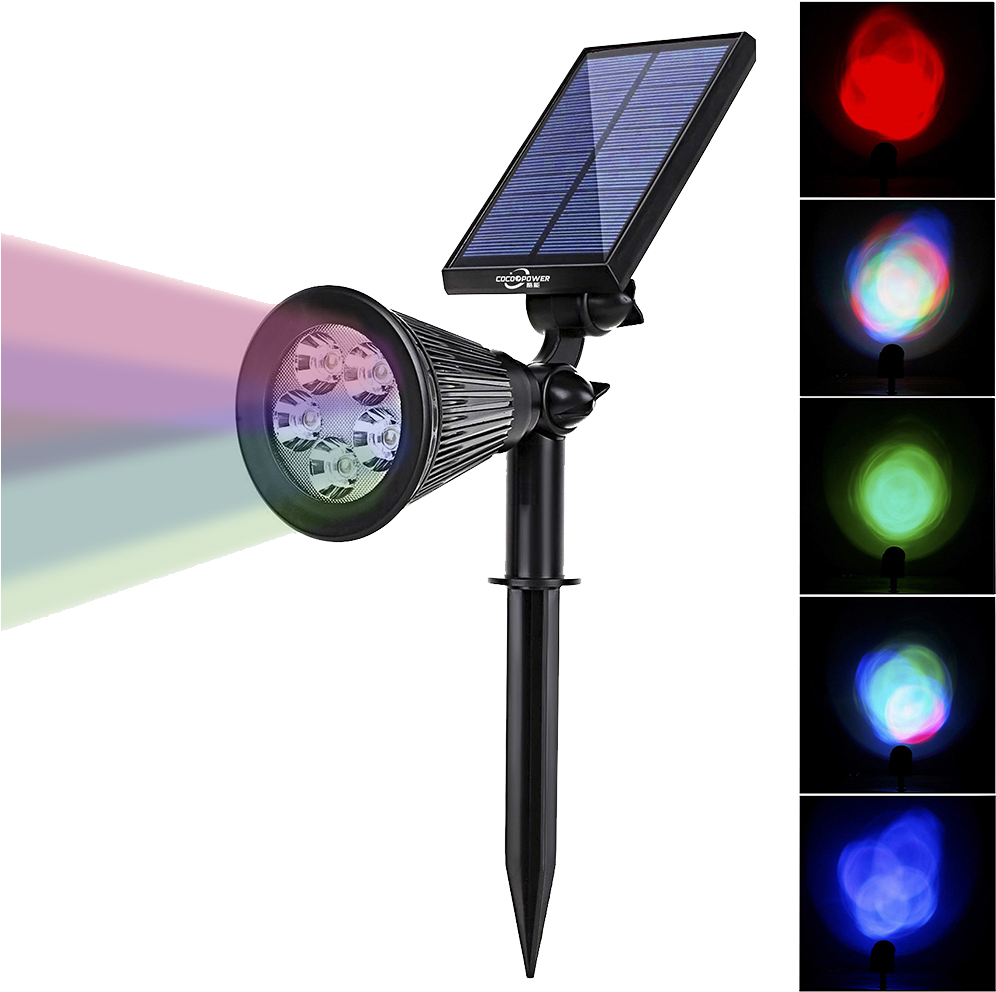 A Solar Panel Light With Different Colors Of Light