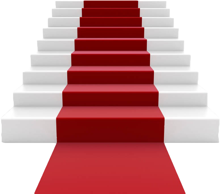 A Red Carpet On Stairs