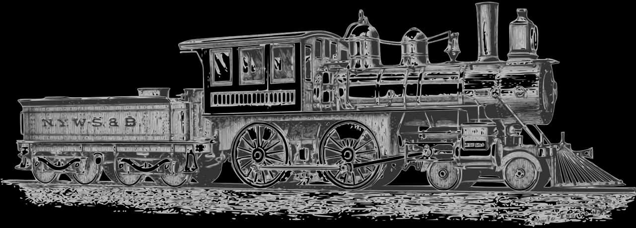 A Drawing Of A Train