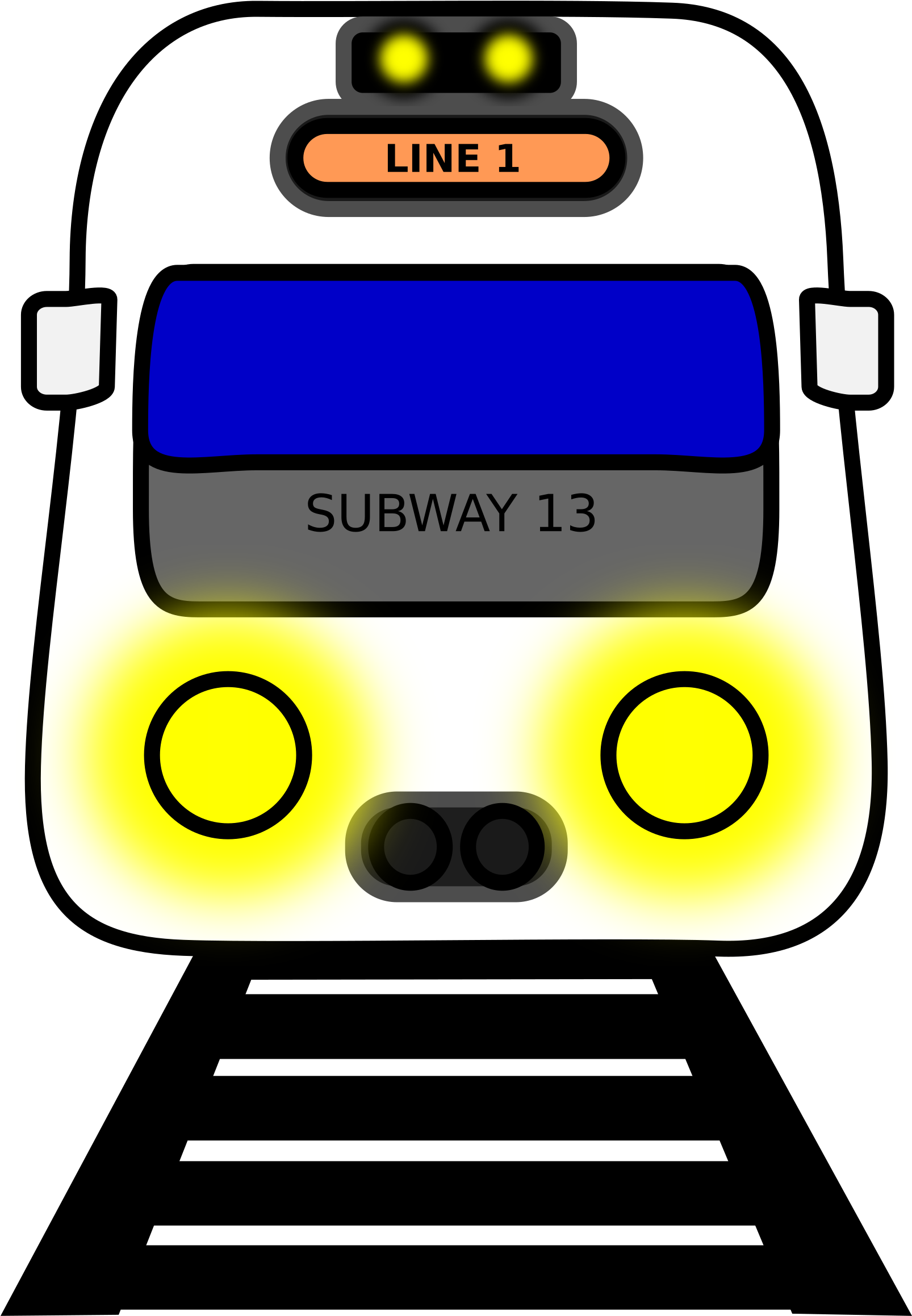 A Cartoon Of A Subway Train