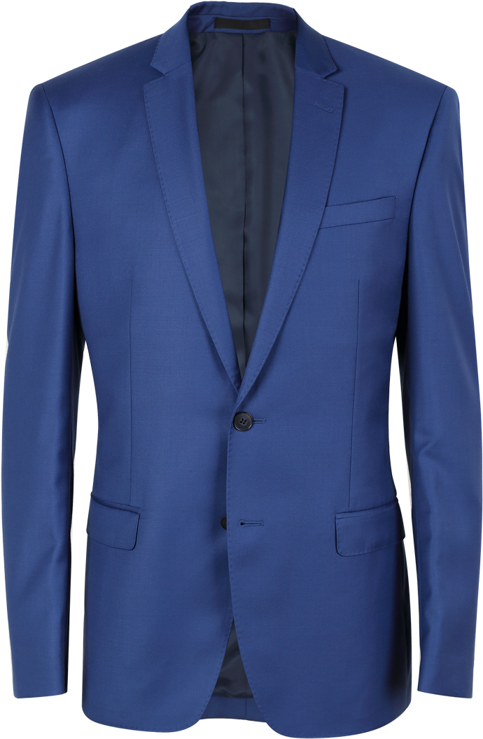 A Blue Suit With A Black Background