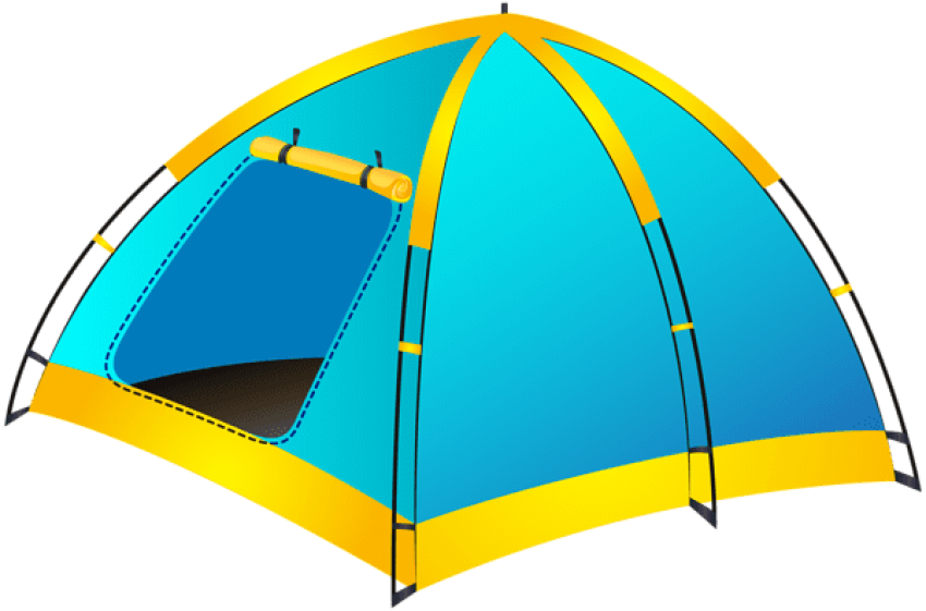 A Blue And Yellow Tent
