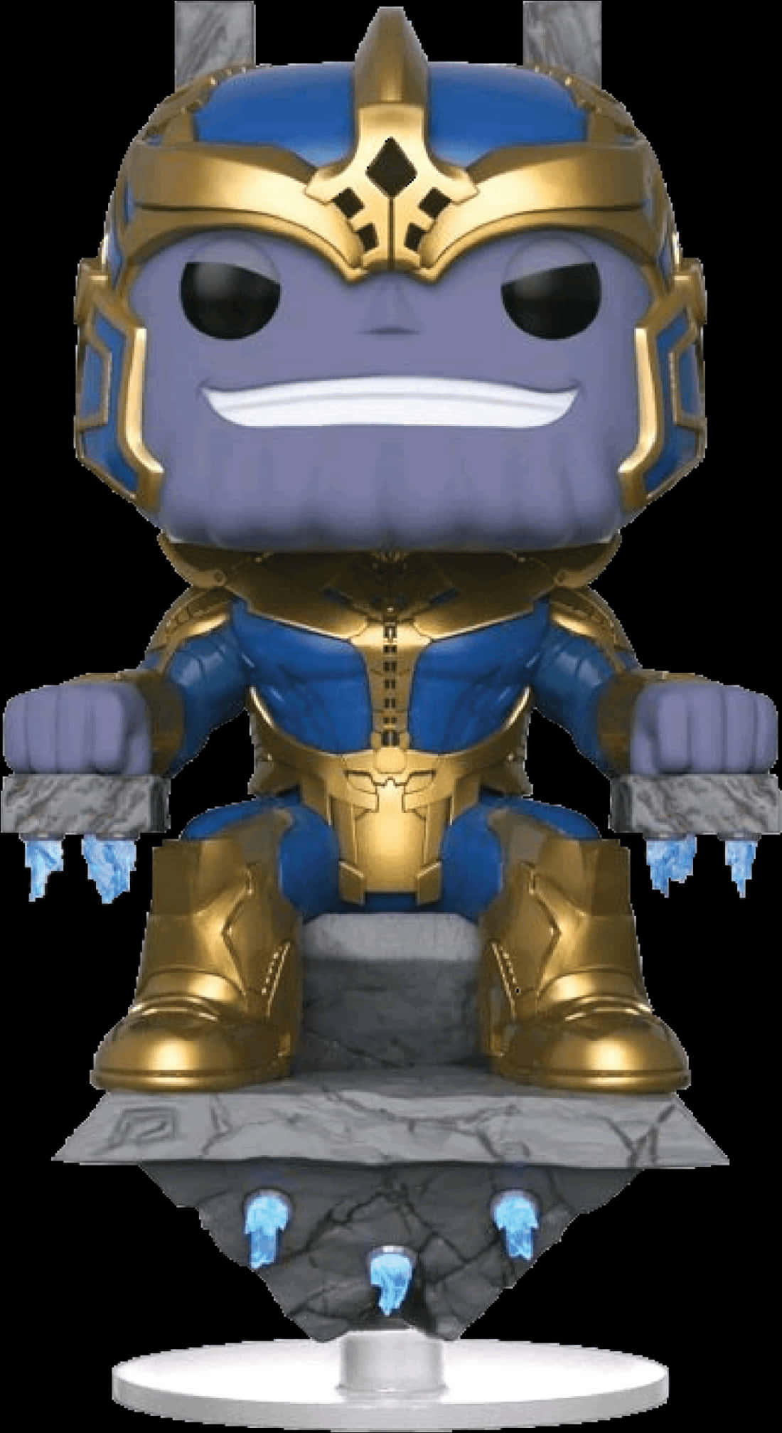 A Blue And Gold Cartoon Character