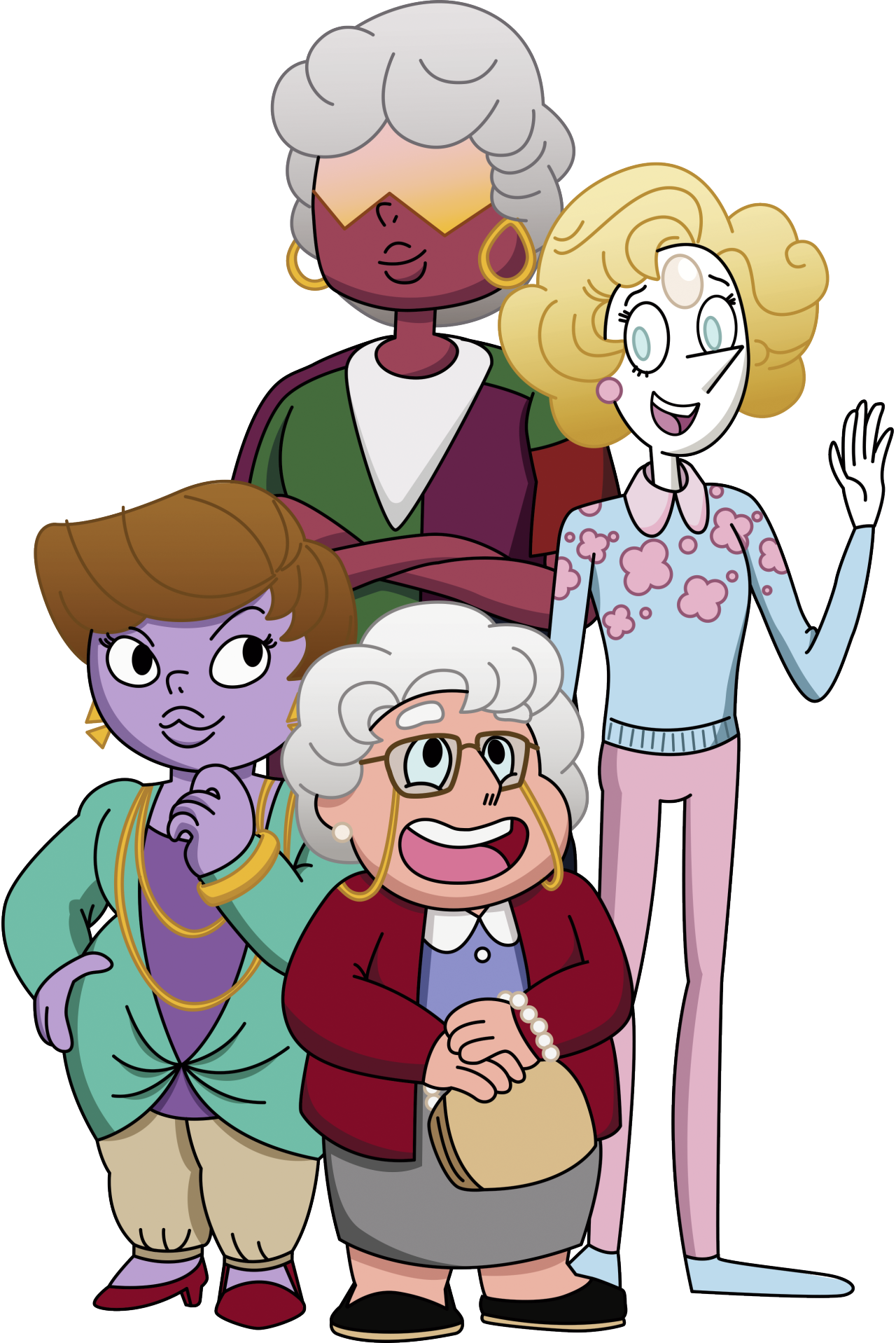 Cartoon Of A Group Of Women