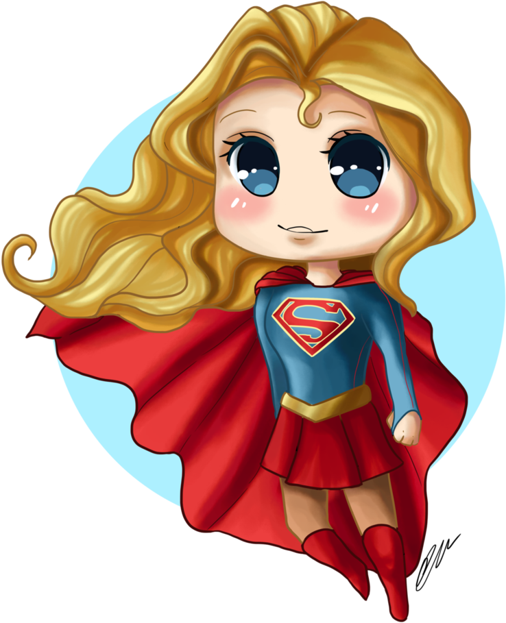 Transparent The Flash Clipart - Supergirl Chibi Png, Png Download