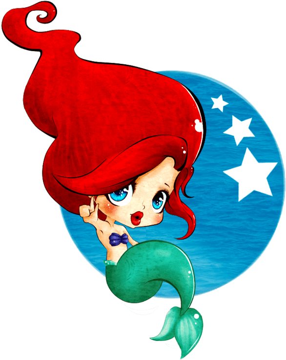 Transparent The Little Mermaid Png - Mermaid Baby Cartoon Png, Png Download