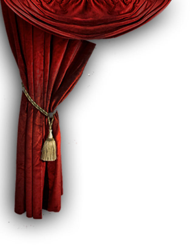 A Red Curtain With A Tassel