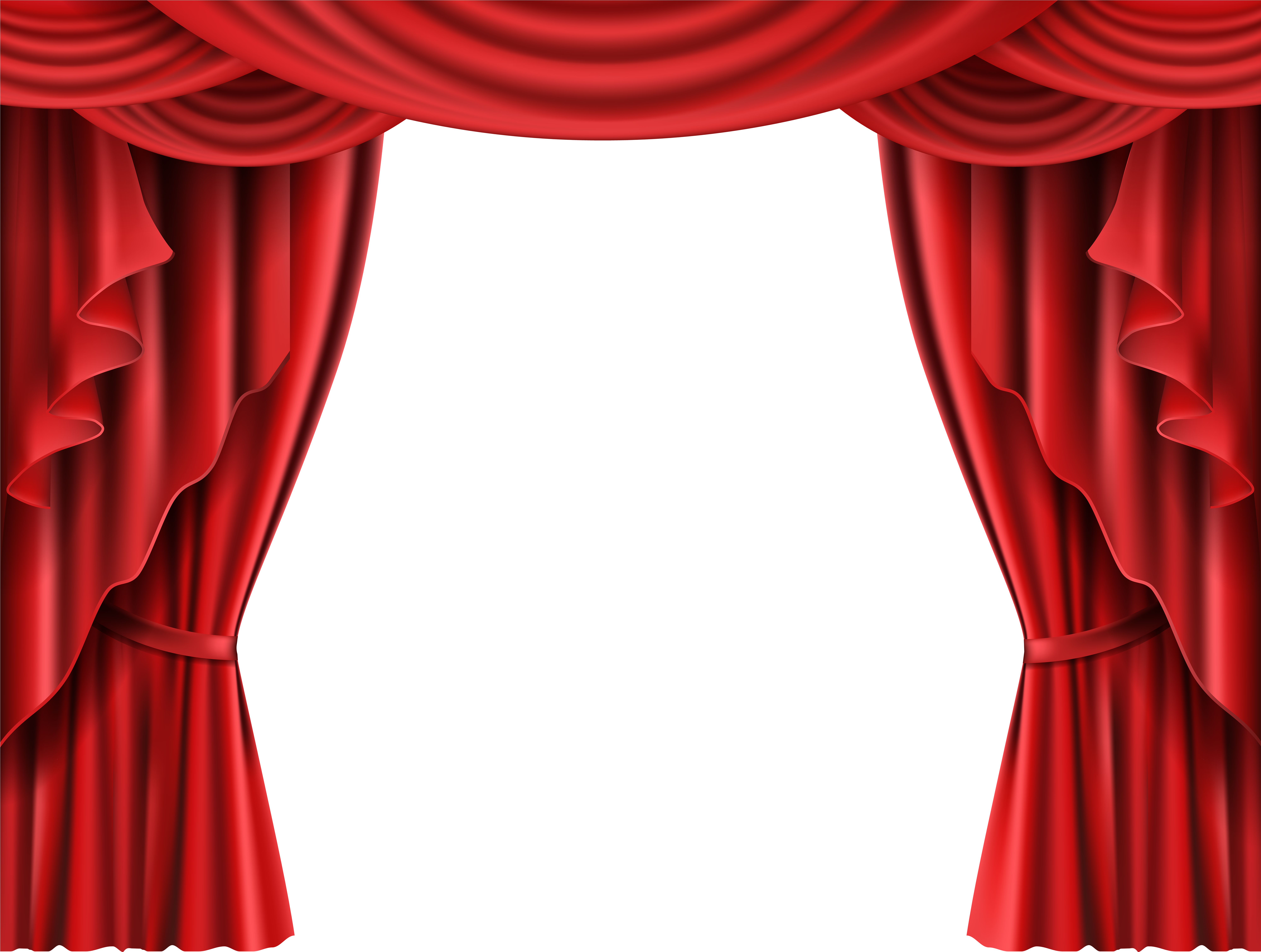 A Red Curtain With A Black Background