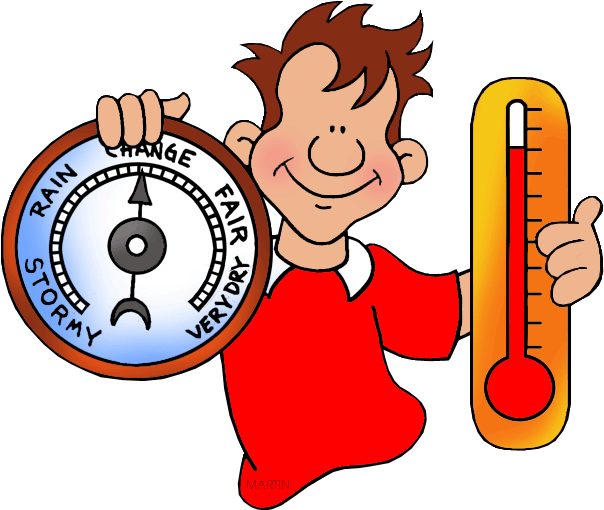 A Cartoon Of A Boy Holding A Thermometer