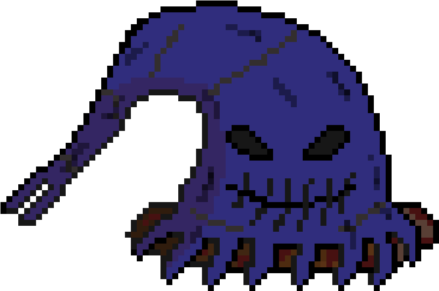 A Pixel Art Of A Skull