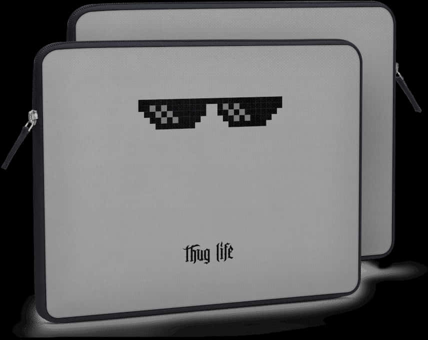 Tablet Case With Thug Life Glasses
