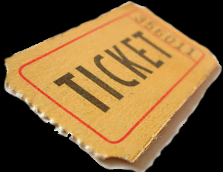 Close-up Movie Ticket