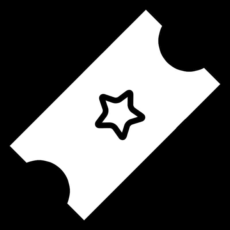 A White Ticket With A Star On It