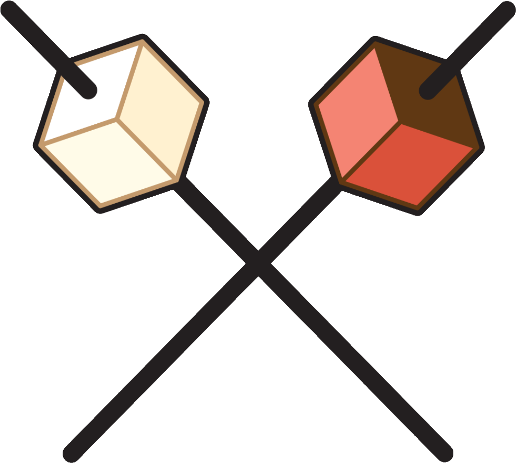 A Pair Of Cubes With Black Background