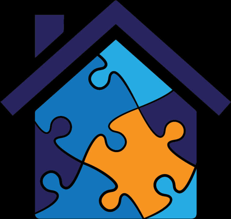 A Puzzle Piece In A House Shape