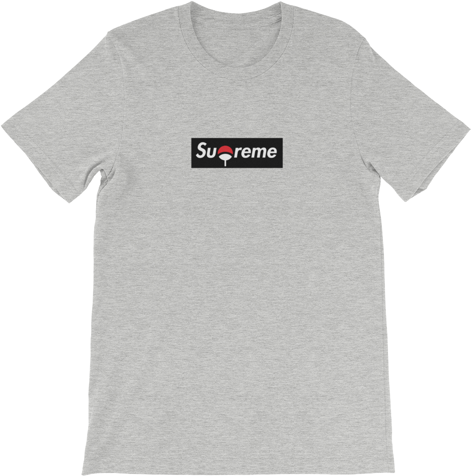 A Grey T-shirt With A Logo On It