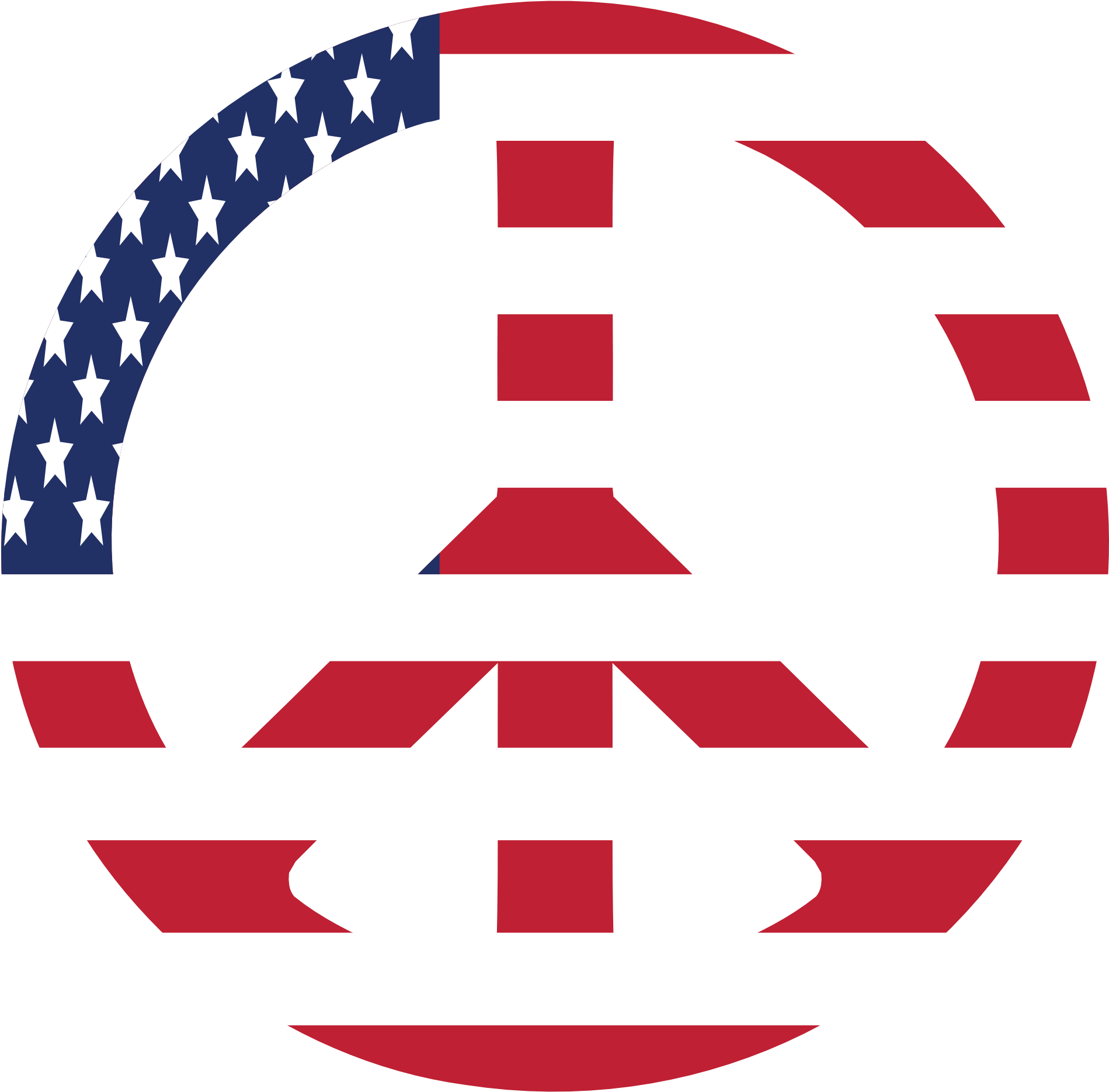 A Peace Sign With A Flag