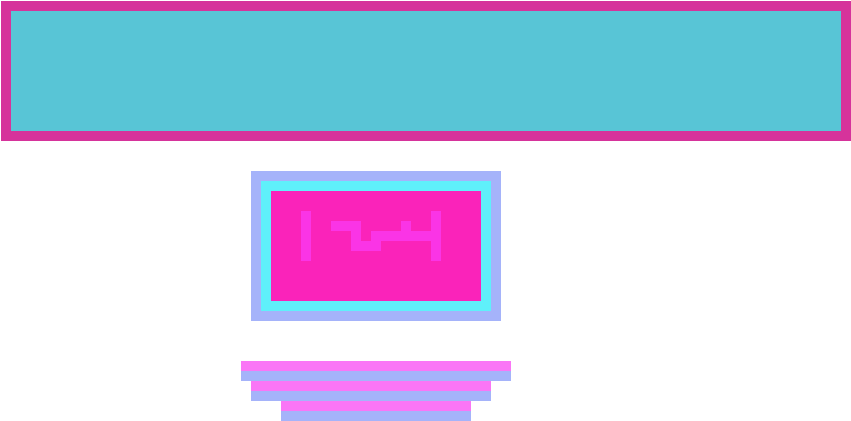 A Computer Screen With A Pink And Blue Rectangle
