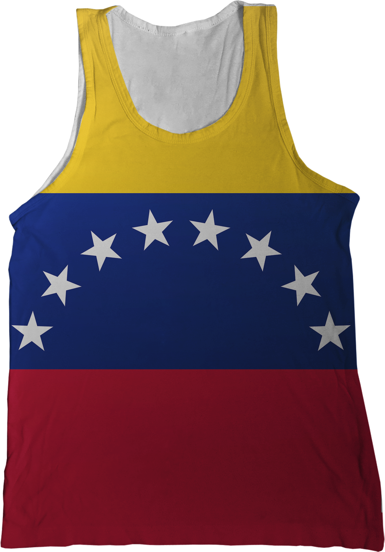 A Tank Top With A Flag Design