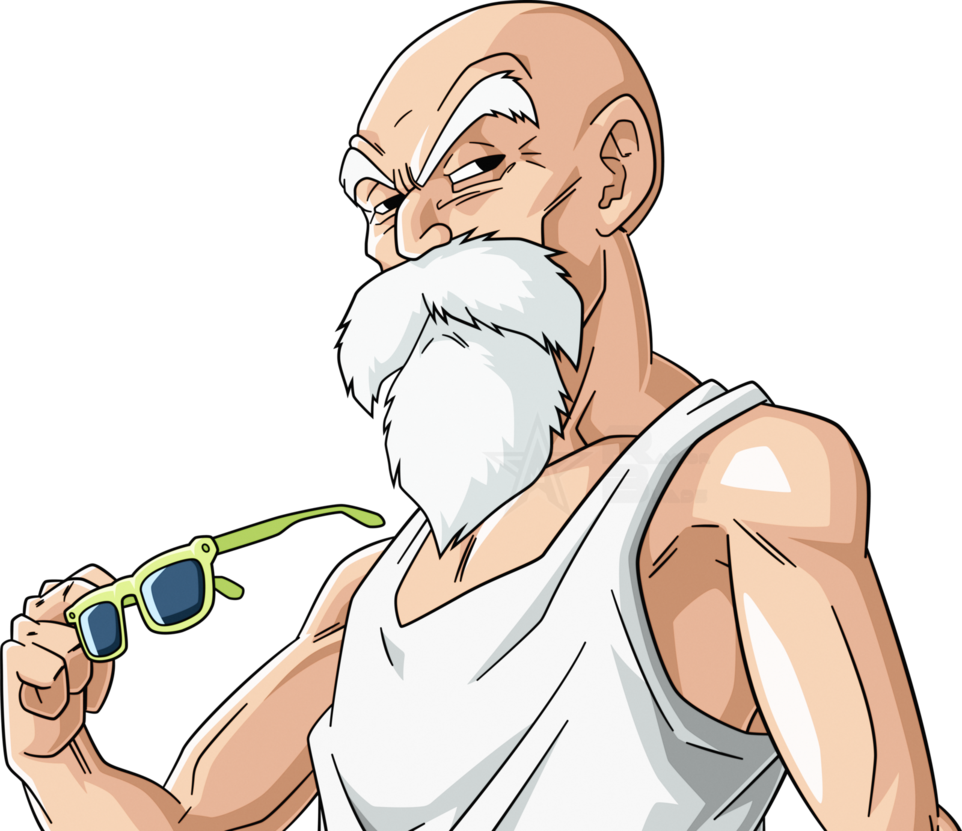Cartoon Man With A White Beard And Mustache Holding Sunglasses