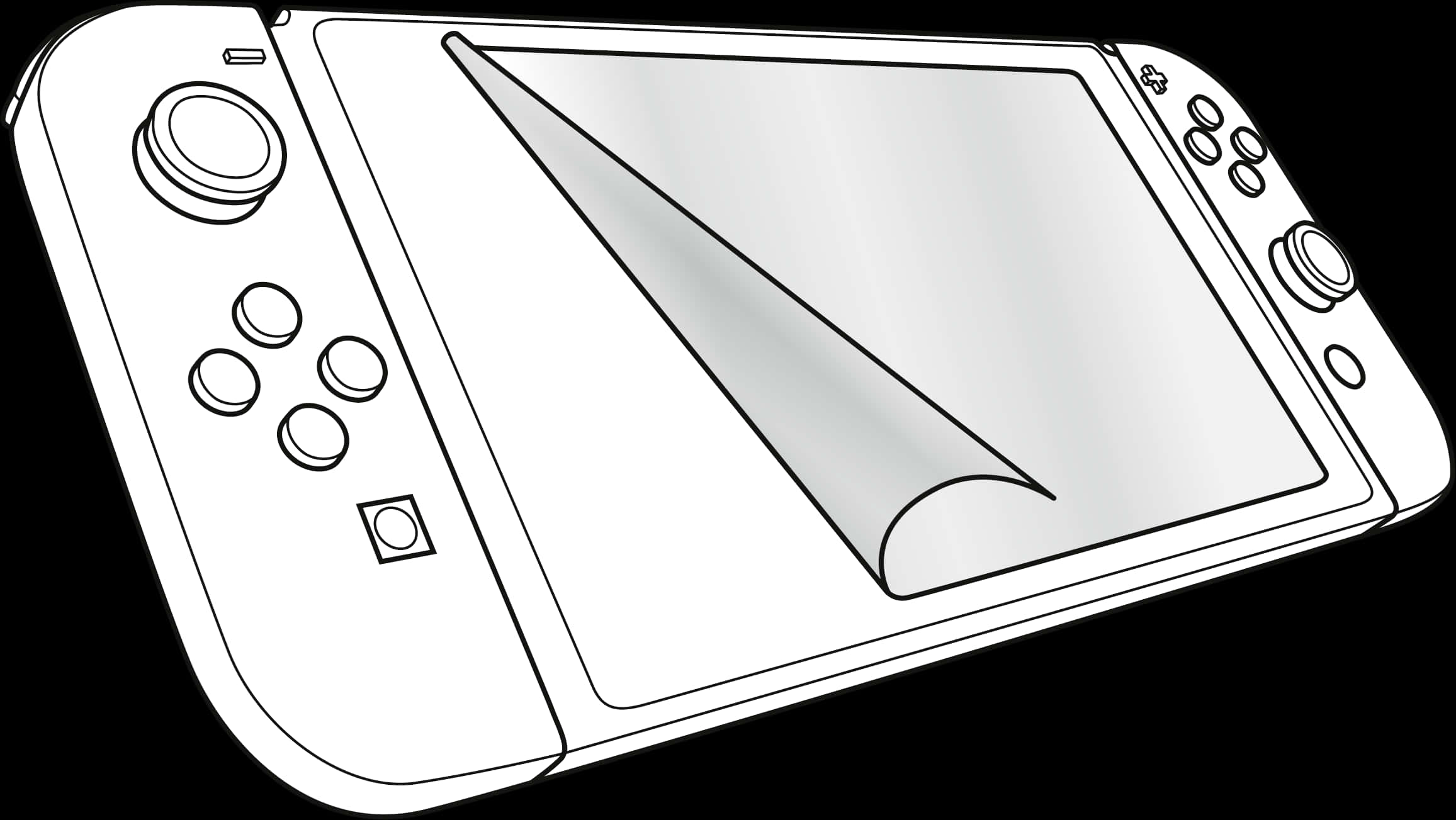 A White Tablet With A Clear Screen