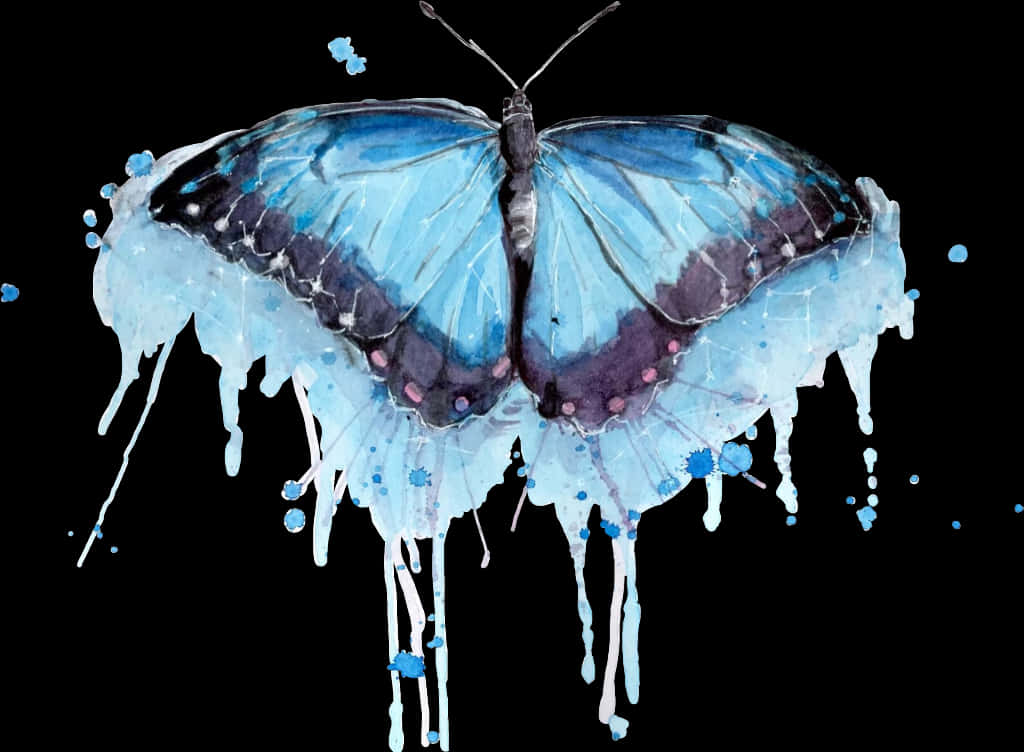 Transparent Watercolor Butterfly Png - Butterfly Watercolor Paint Png, Png Download