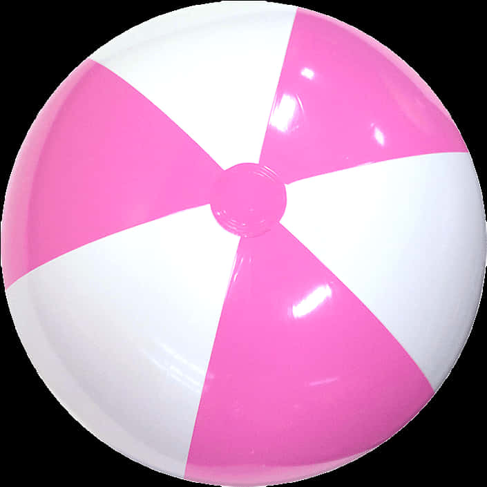 A Pink And White Beach Ball