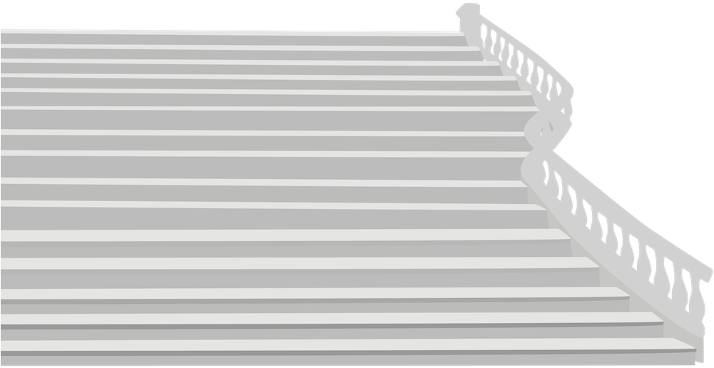 A White Stairs With A Railing